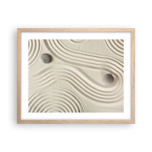 Poster in cornice rovere chiaro - Il tocco del calore - 50x40 cm