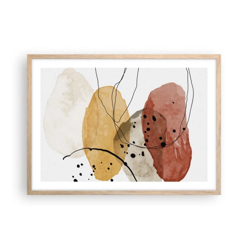 Poster in cornice rovere chiaro - Come aria leggera e trasparente - 70x50 cm