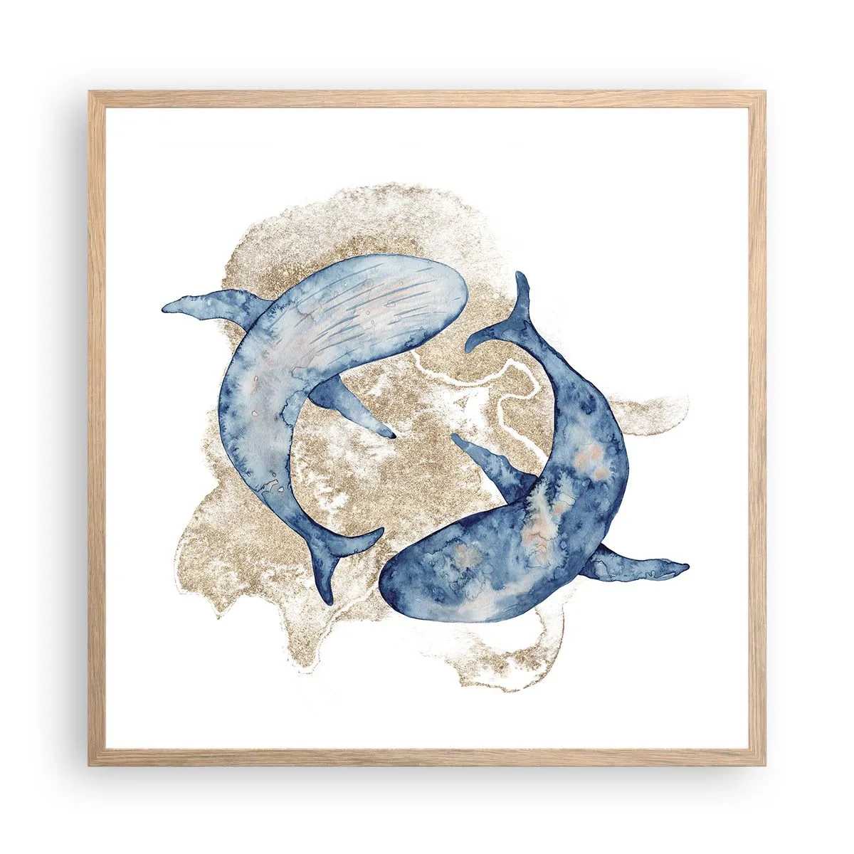 Poster in cornice rovere chiaro - Amicizia o amore? - 60x60 cm