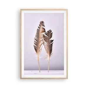 Poster in cornice rovere chiaro - Contro il nulla - 61x91 cm