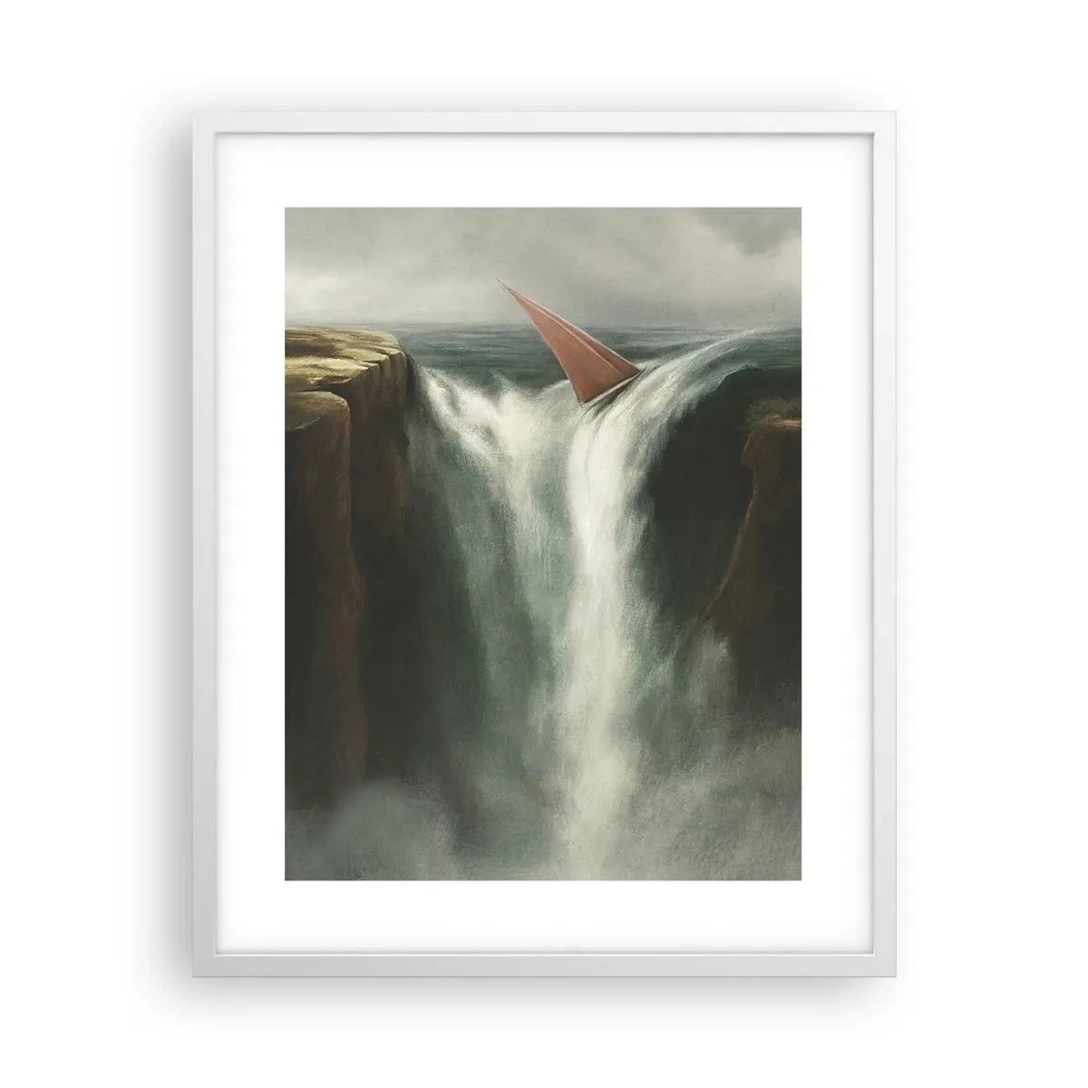 Poster in cornice bianca - Un avvertimento per la vita - 40x50 cm