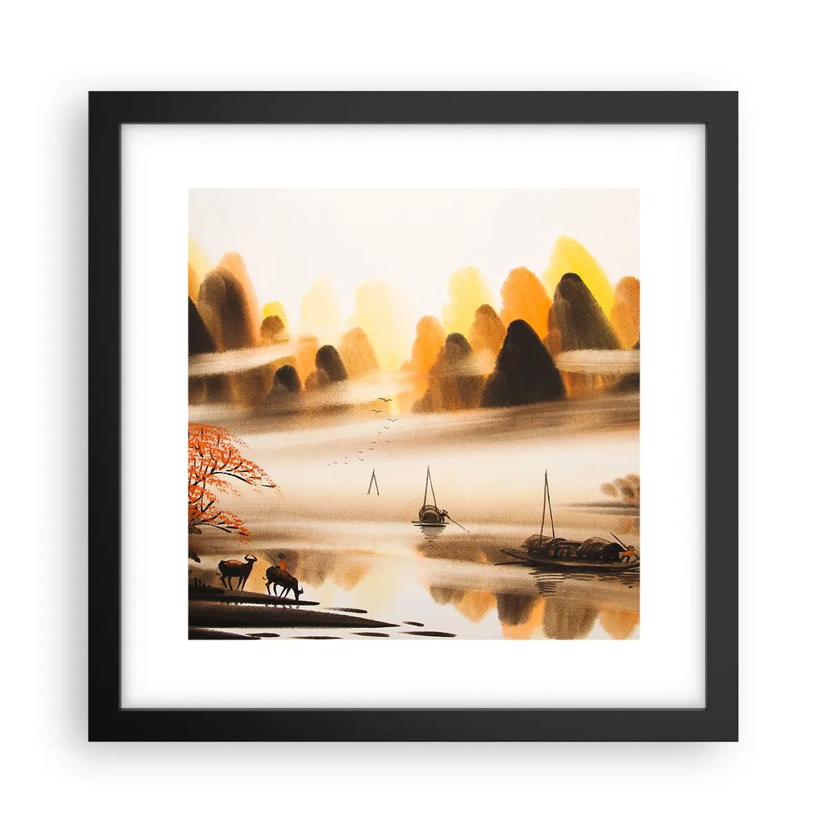 Poster in cornice nera - Oltre l'Estremo Oriente - 30x30 cm