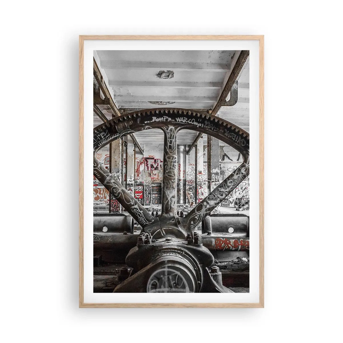 Poster in cornice rovere chiaro - La vita segreta della fabbrica - 61x91 cm