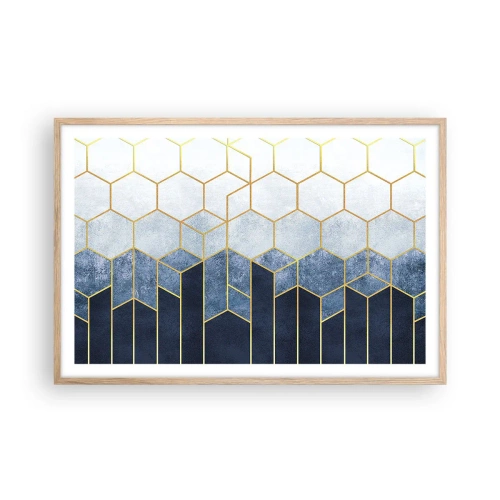 Poster in cornice rovere chiaro - Composizione a ritmo sincopato - 91x61 cm