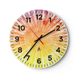 Orologio da parete - Orologio in Vetro - Albe e tramonti - 30x30 cm