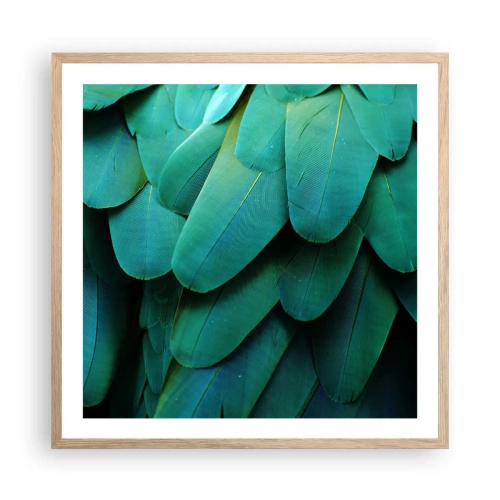 Poster in cornice rovere chiaro - Precisione da pappagallo - 60x60 cm