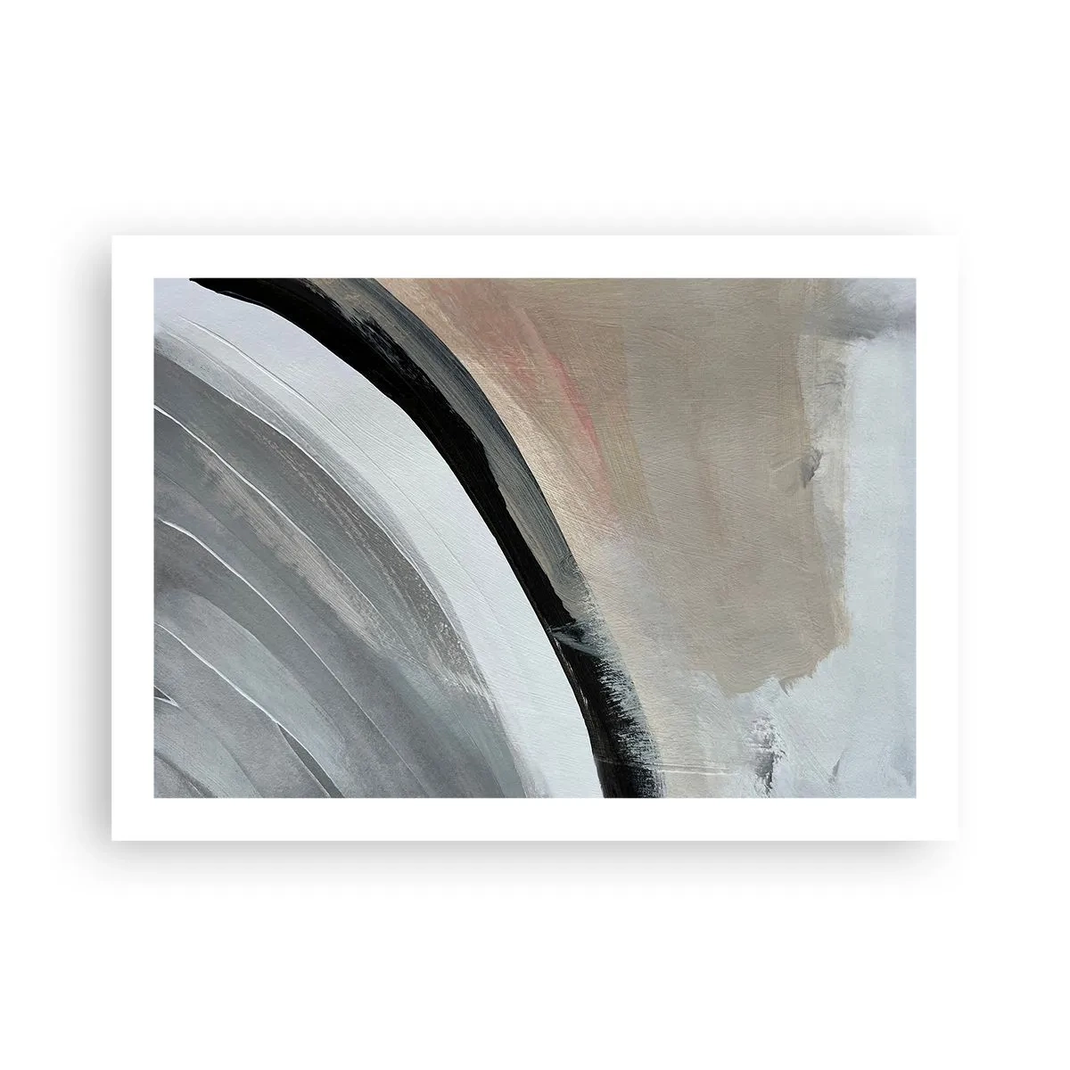 Poster - Composizione: arco di nero e grigio - 70x50 cm