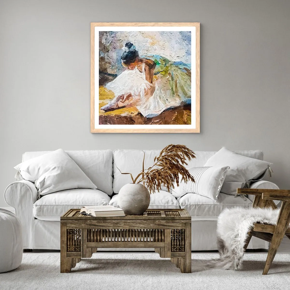 Poster in cornice rovere chiaro - Dal quadro di Degas - 60x60 cm