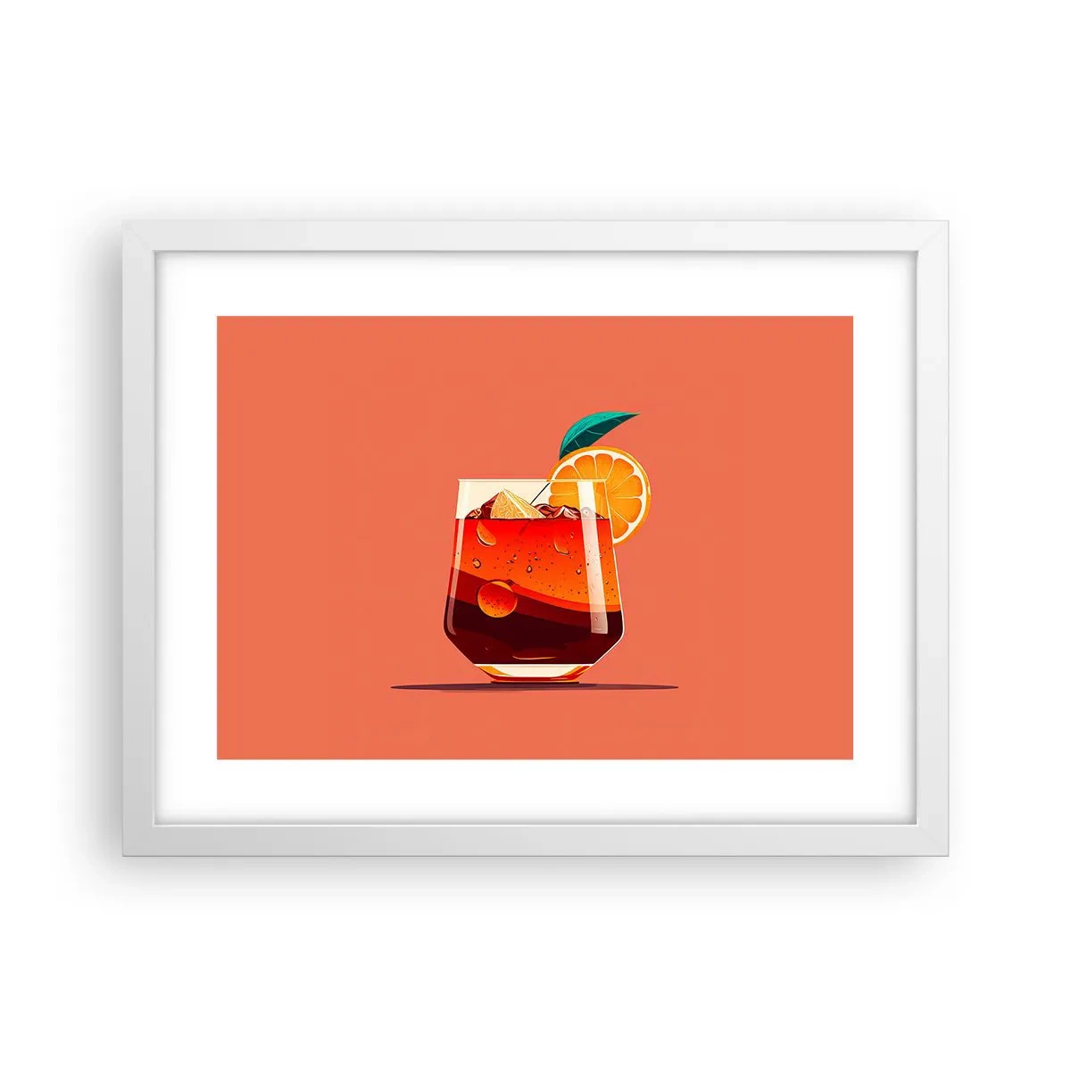 Poster in cornice bianca - Rinfresco estivo - 40x30 cm
