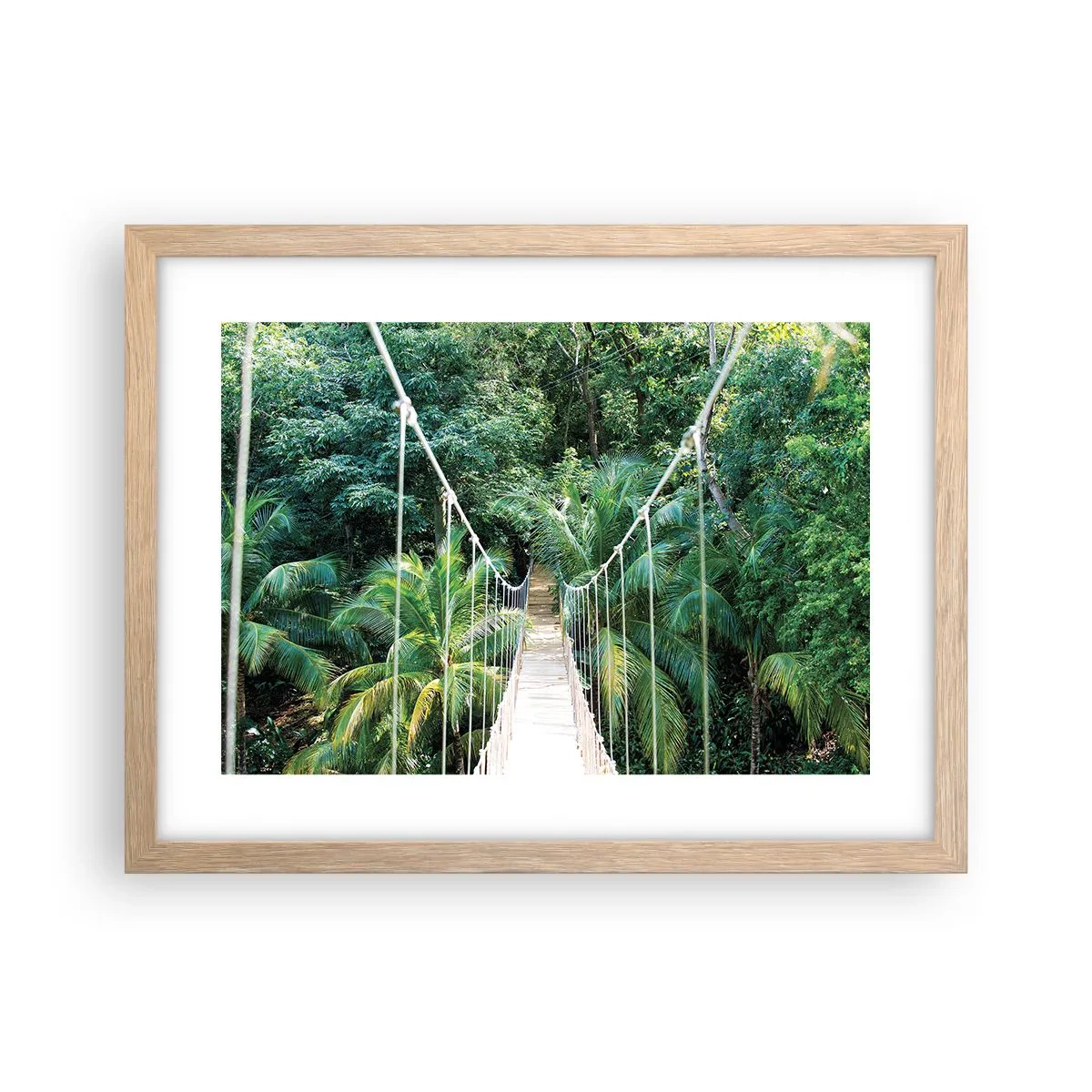 Poster in cornice rovere chiaro - Welcome to the jungle! - 40x30 cm