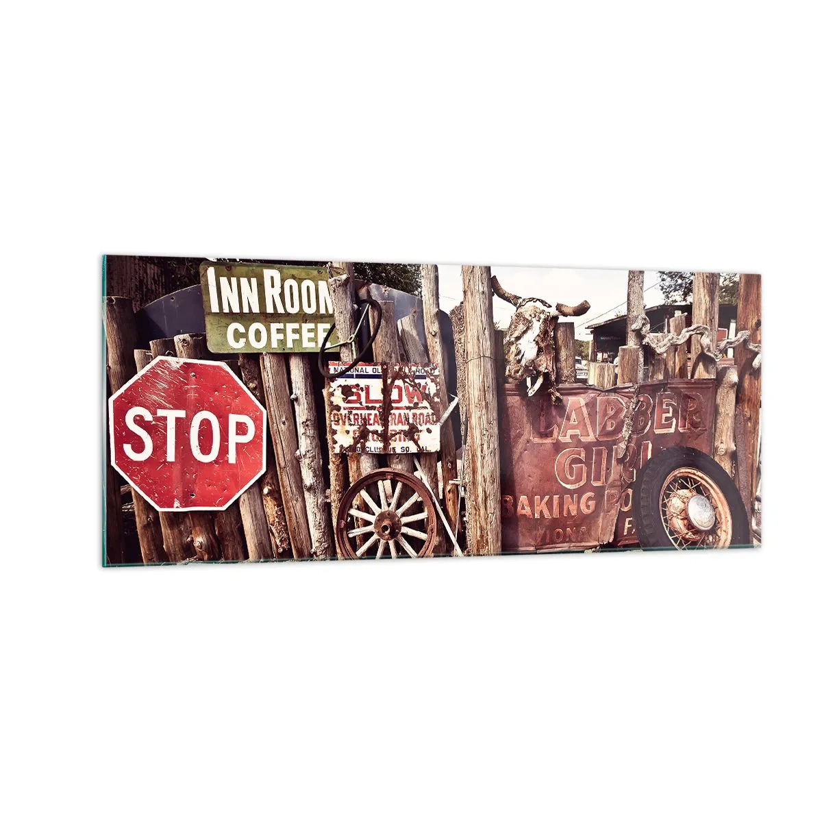 Quadro su vetro - E il tempo si è fermato - 100x40 cm