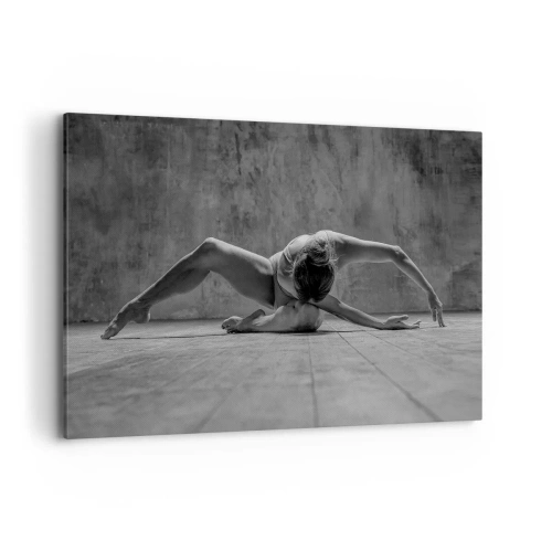 Quadro su tela - Stampe su Tela - Una ballerina in una posa artistica - 120x80cm - Simmetria ritrovata - Decorazione murale moderna per soggiorno e camera da letto ARTTOR