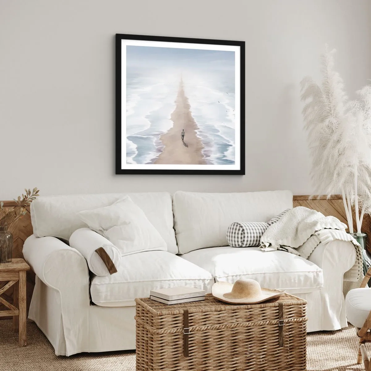 Poster in cornice nera - Un futuro luminoso - 30x30 cm