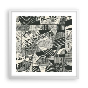 Poster in cornice bianca - Dinamica della contemporaneità - 50x50 cm