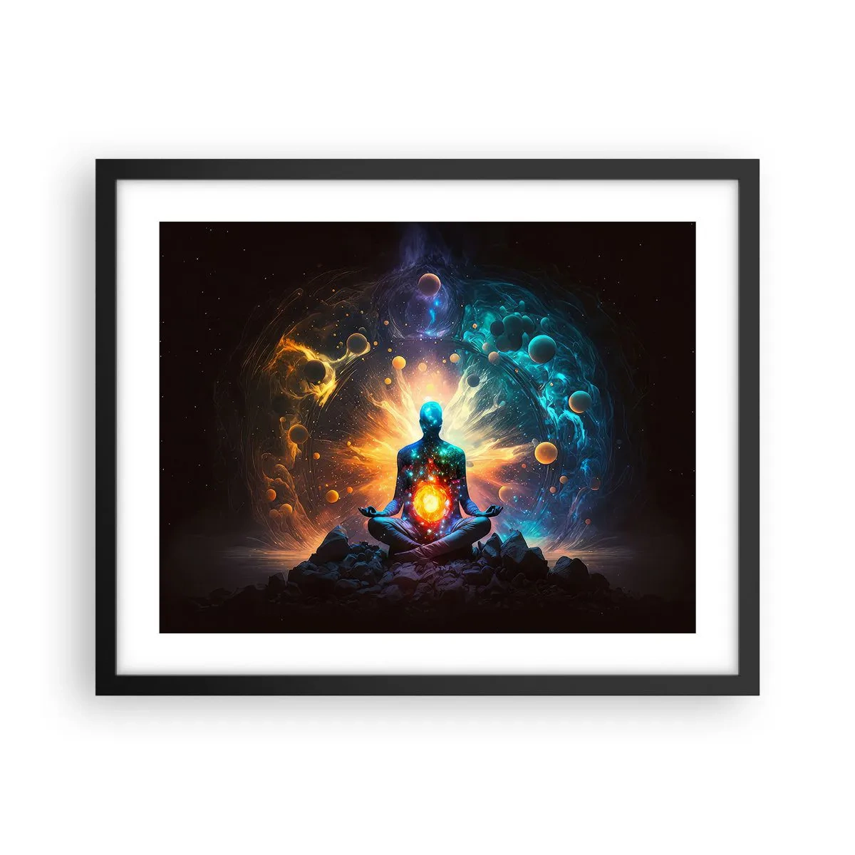 Poster in cornice nera - Pace cosmica - 50x40 cm