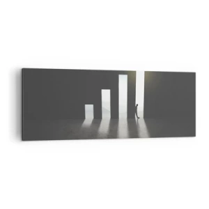 Quadro su tela - Stampe su Tela - Crescita simbolica sotto forma di passaggi illuminati dalla luce - 140x50cm - Successo - impressione - Decorazione murale moderna per soggiorno e camera da letto ARTTOR