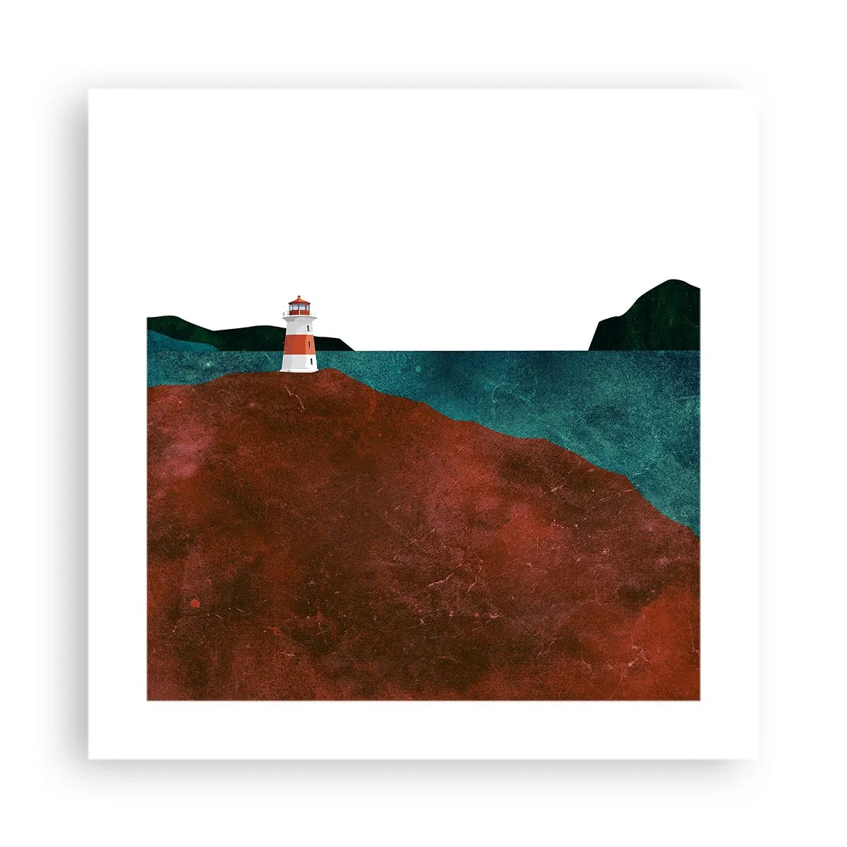 Poster - Contemplando il mare - 40x40 cm