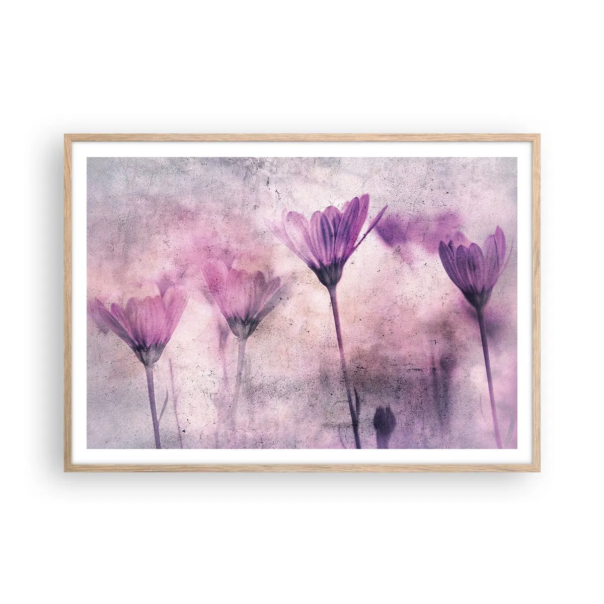 Poster in cornice rovere chiaro - Il sogno dei fiori - 100x70 cm