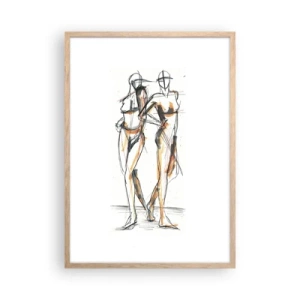 Poster in cornice rovere chiaro - Studio di armonia - 50x70 cm