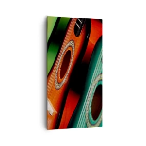 Quadro su tela - Stampe su Tela - La chitarra ha molti colori - 55x100 cm