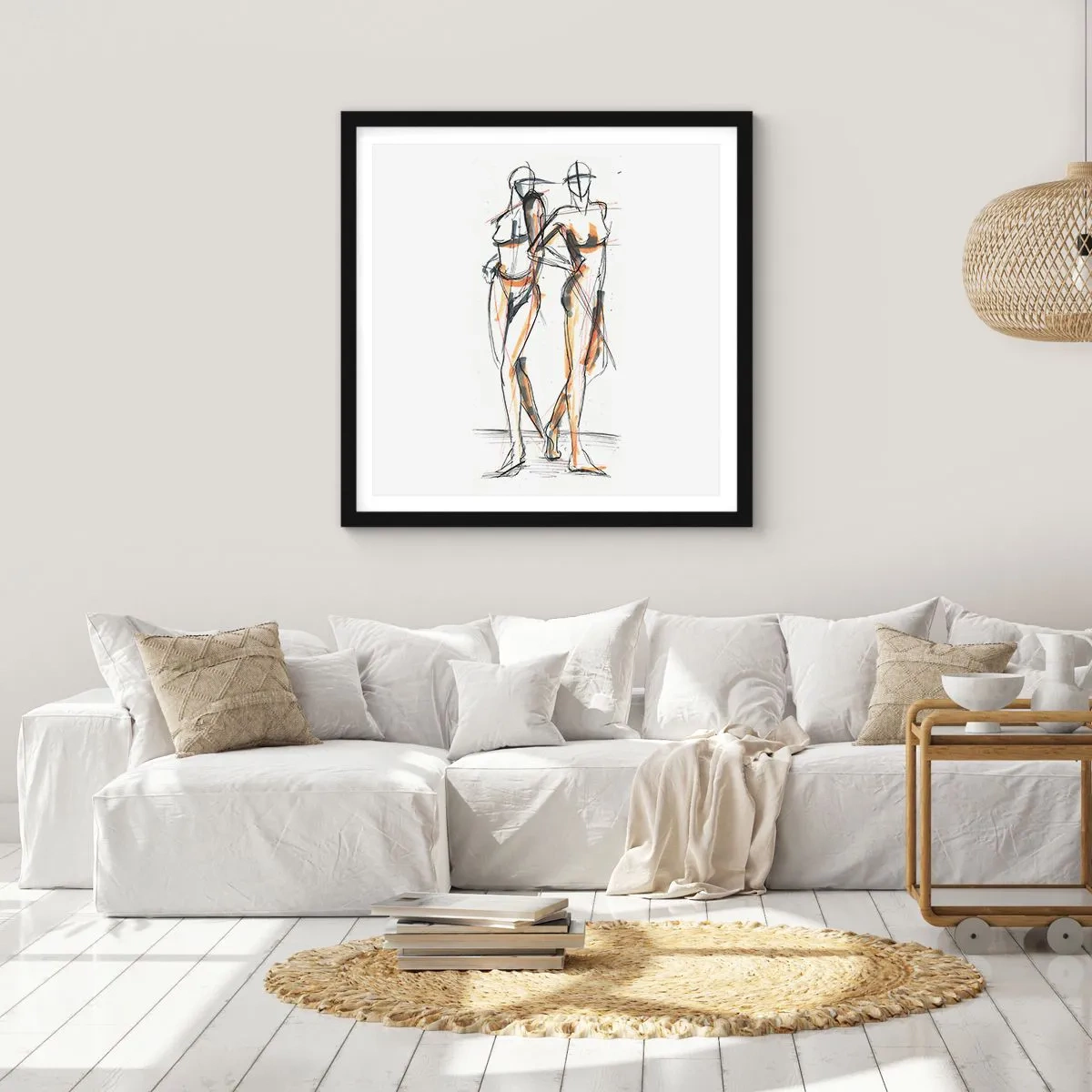 Poster in cornice nera - Studio di armonia - 60x60 cm