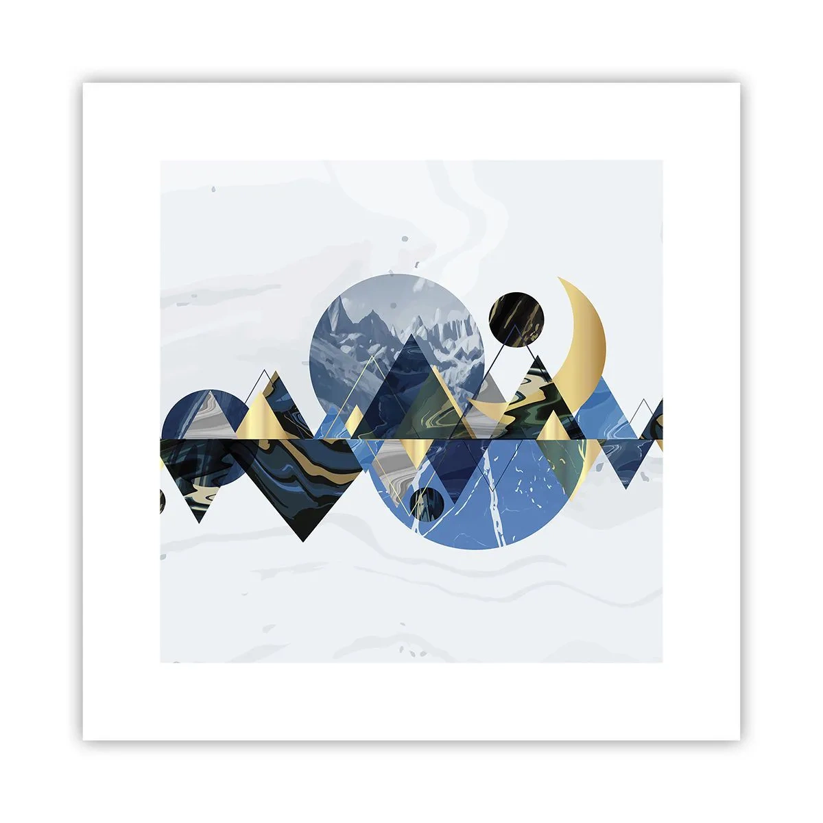 Poster - Paesaggio geometrico - 30x30 cm