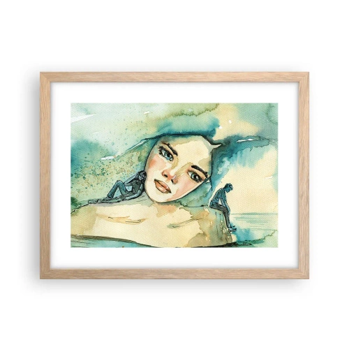 Poster in cornice rovere chiaro - Am I blue? - 40x30 cm