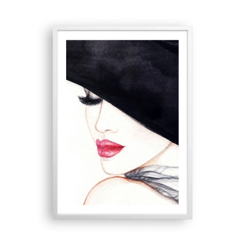 Poster in cornice bianca - Eleganza e sensualità - 50x70 cm