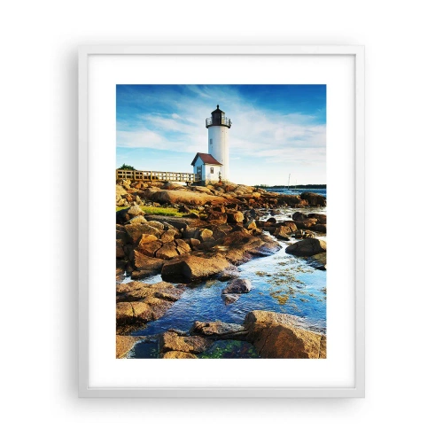 Poster in cornice bianca - Tornate sani e salvi, vi aspetto - 40x50 cm