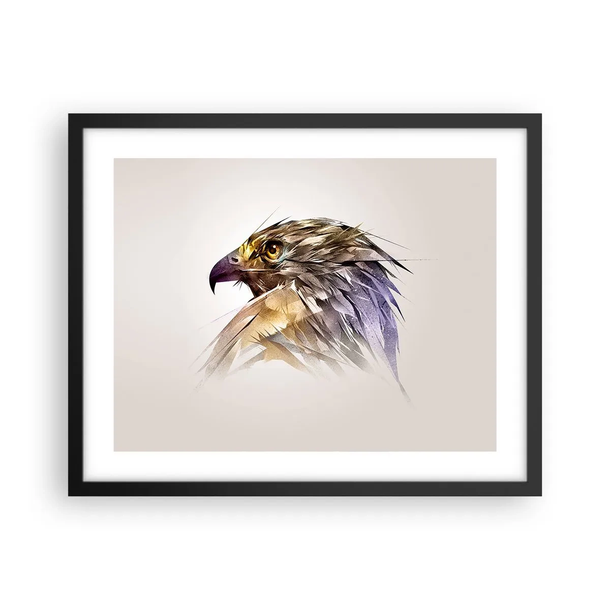 Poster in cornice nera - Ritratto di guerriero - 50x40 cm