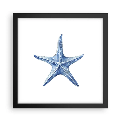 Poster in cornice nera - Stella marina - 30x30 cm