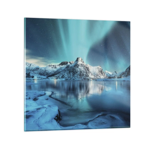 Quadro su vetro - Notte di luce - 70x70 cm