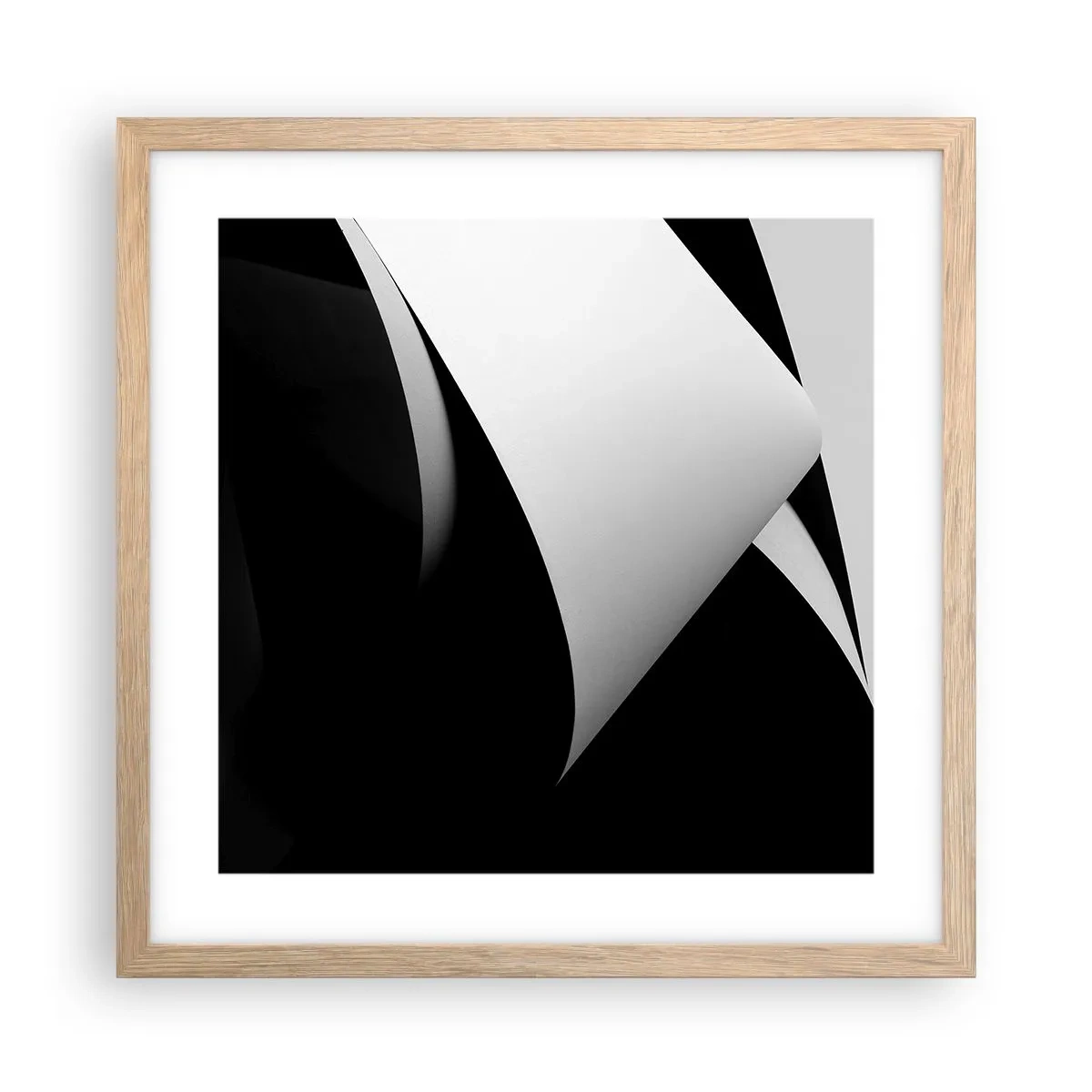 Poster in cornice rovere chiaro - Piani di luce dalle profondità dell'ombra - 40x40 cm