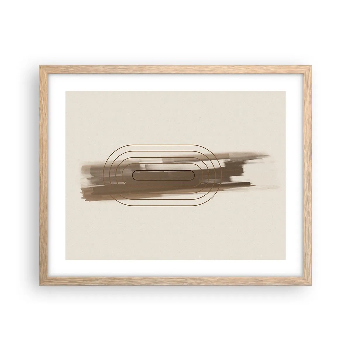 Poster in cornice rovere chiaro - Un soffio di grigio - 50x40 cm