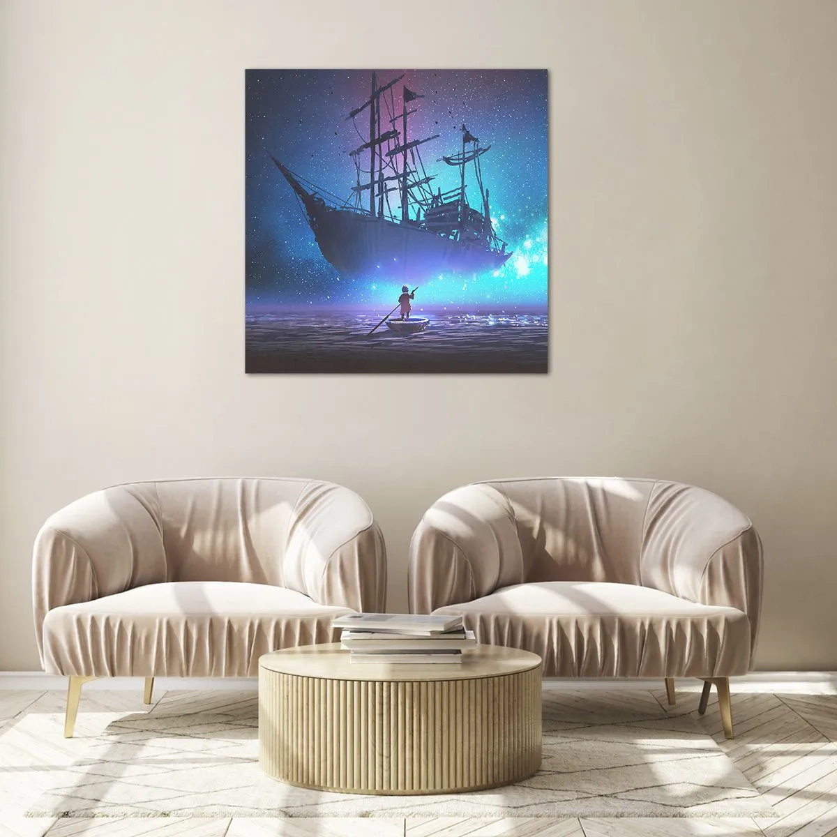 Quadro su vetro - Incontro con il mito del mare - 40x40 cm