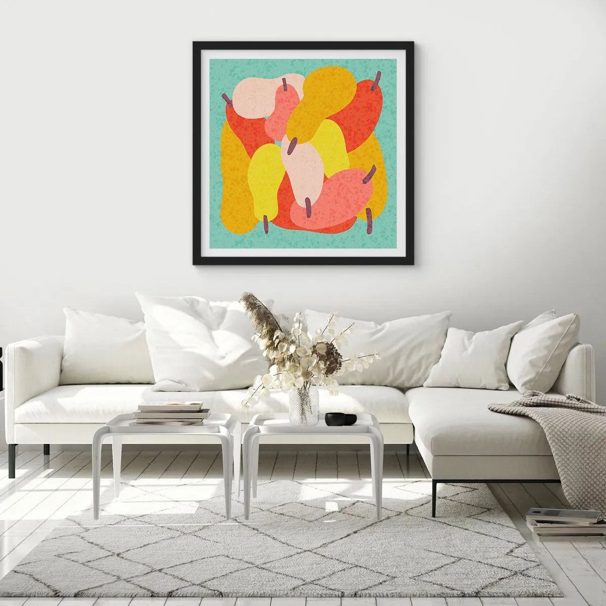 Poster in cornice nera - Assaggia il sole estivo - 40x40 cm