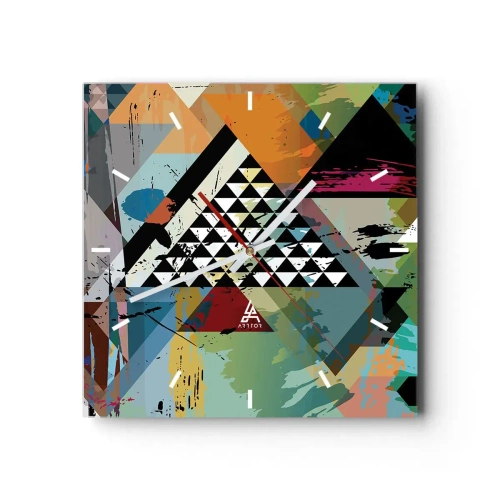 Orologio da parete - Orologio in Vetro - Come è semplice - 40x40 cm