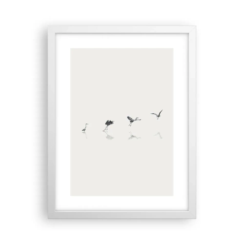 Poster in cornice bianca - Quattro semplici passi - 30x40 cm