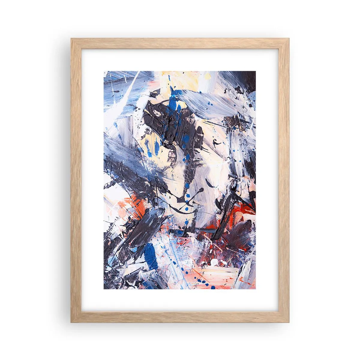 Poster in cornice rovere chiaro - La danza folle dell'astrazione - 30x40 cm