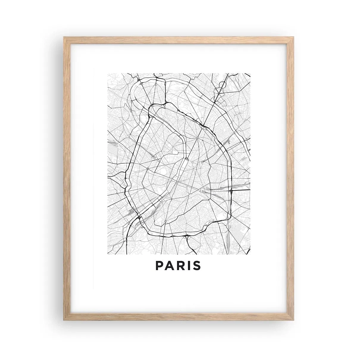 Poster in cornice rovere chiaro - Il fiore di Parigi - 40x50 cm