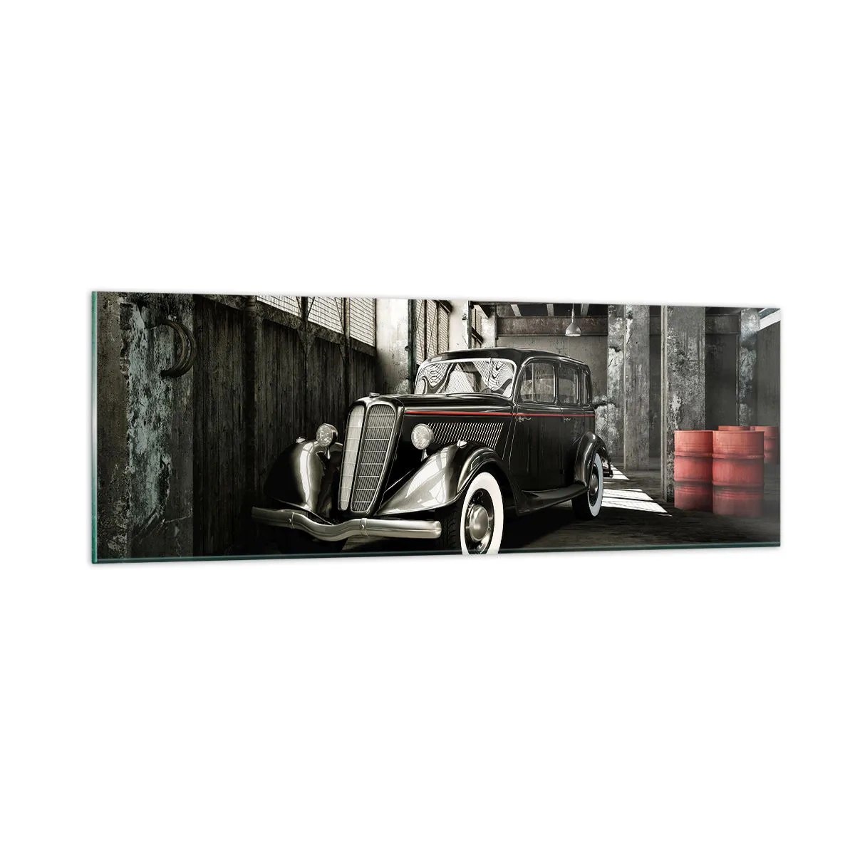 Quadro su vetro - L'eleganza eterna degli anni '30 - 90x30 cm