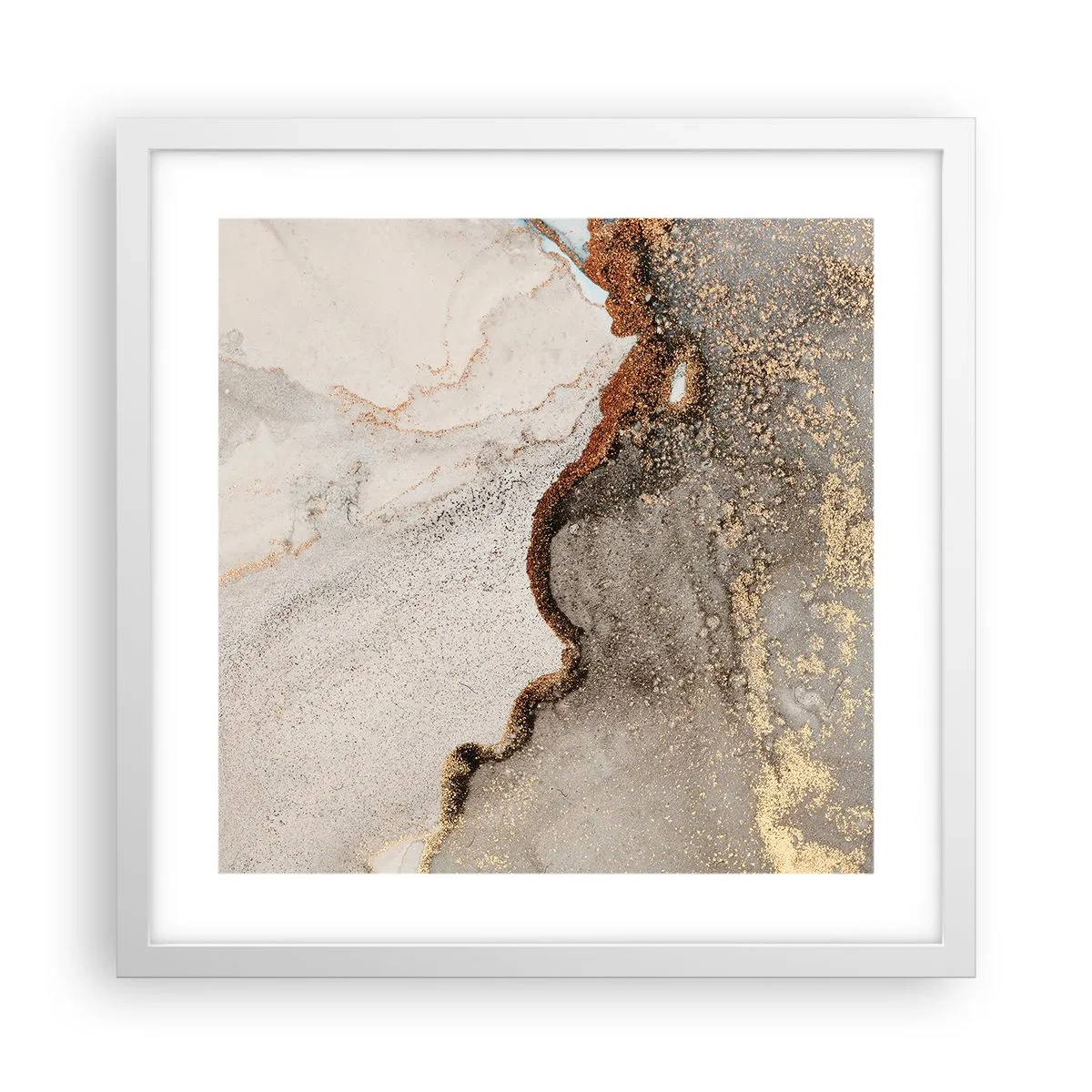 Poster in cornice bianca - Ai confini del colore - 40x40 cm