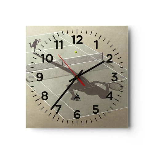 Orologio da parete - Orologio in Vetro - Sconfiggere se stesso - 40x40 cm