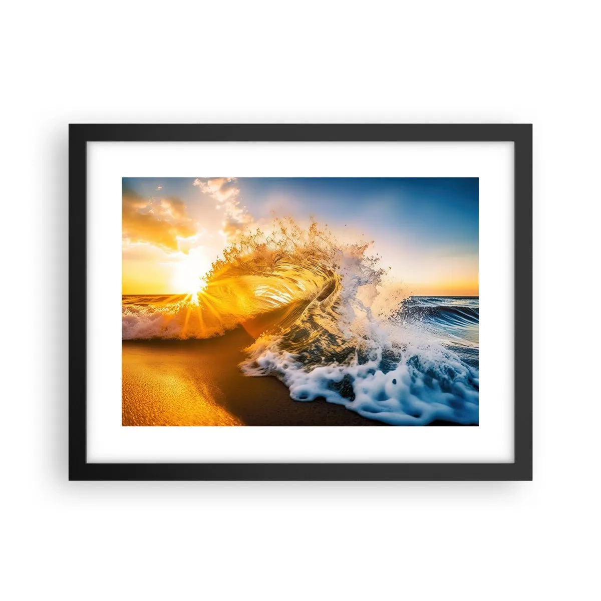 Poster in cornice nera - Gioco sulla sabbia - 40x30 cm