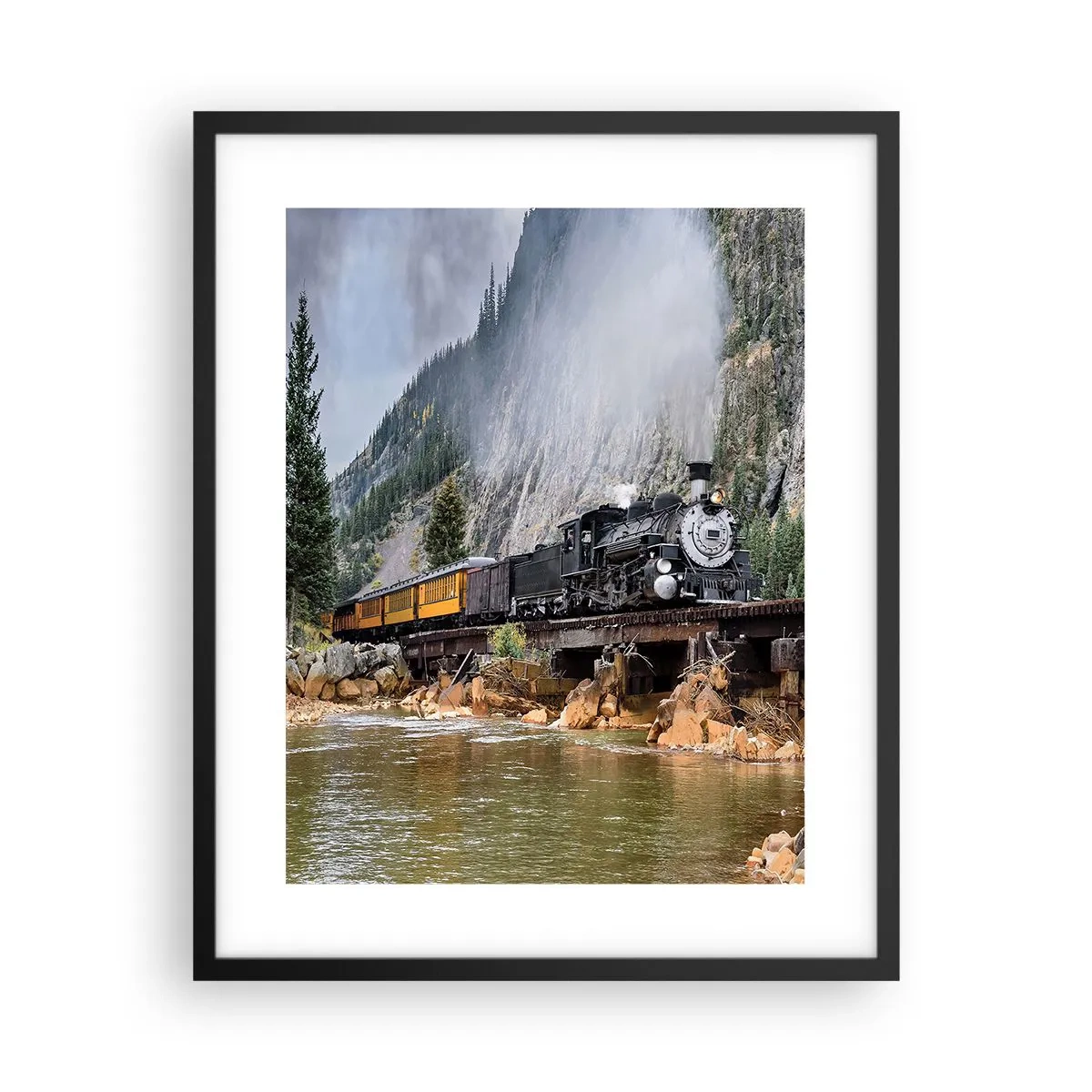 Poster in cornice nera - Dove andiamo? - 40x50 cm