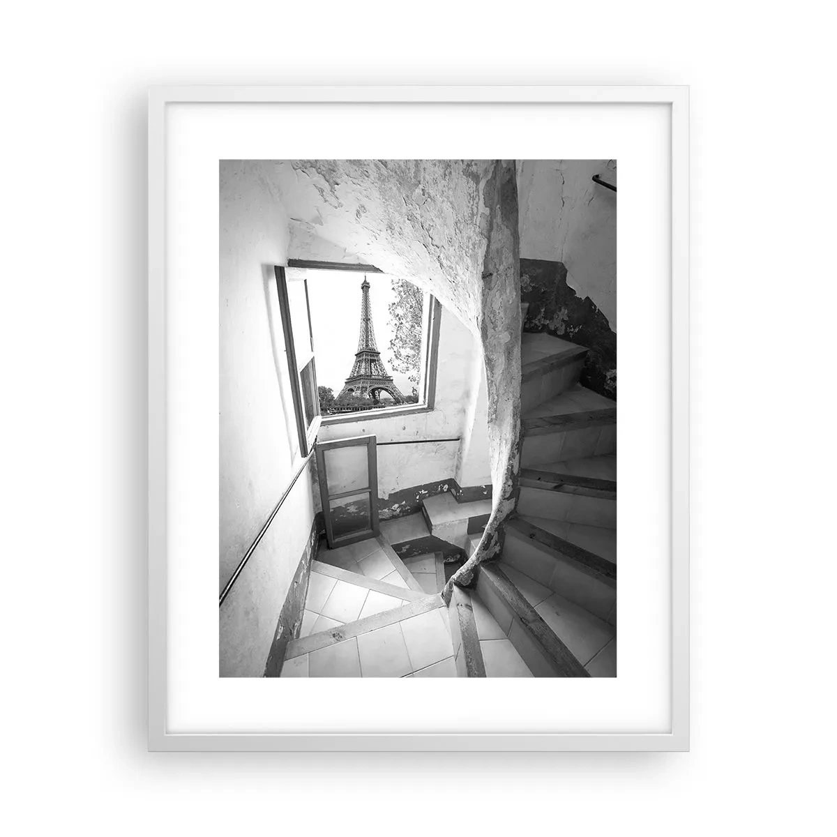Poster in cornice bianca - Che vista! - 40x50 cm