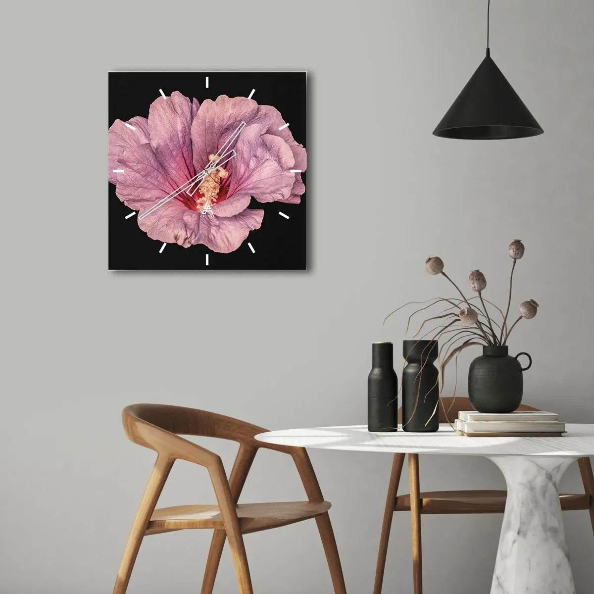 Orologio da parete - Orologio in Vetro - Dritto al cuore - 30x30 cm