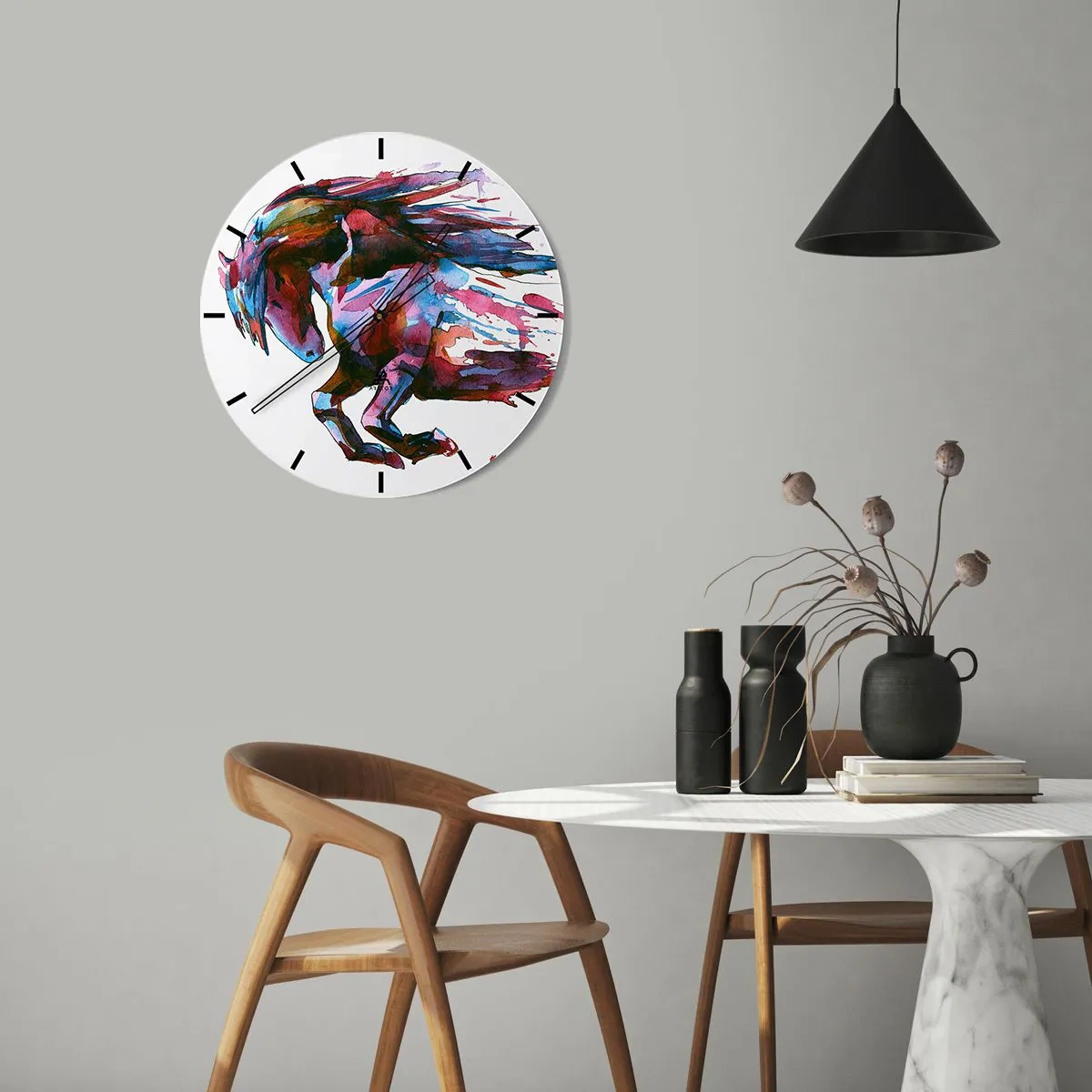 Orologio da parete - Orologio in Vetro - In estasi - 30x30 cm