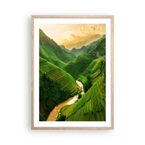 Poster in cornice rovere chiaro - Valle del Vietnam - 50x70 cm