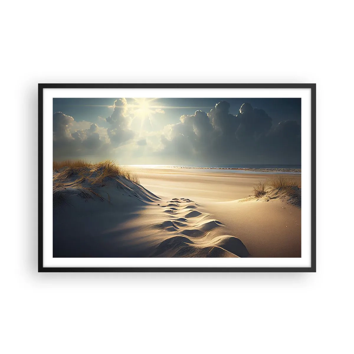 Poster in cornice nera - Paesaggio rilassante - 91x61 cm